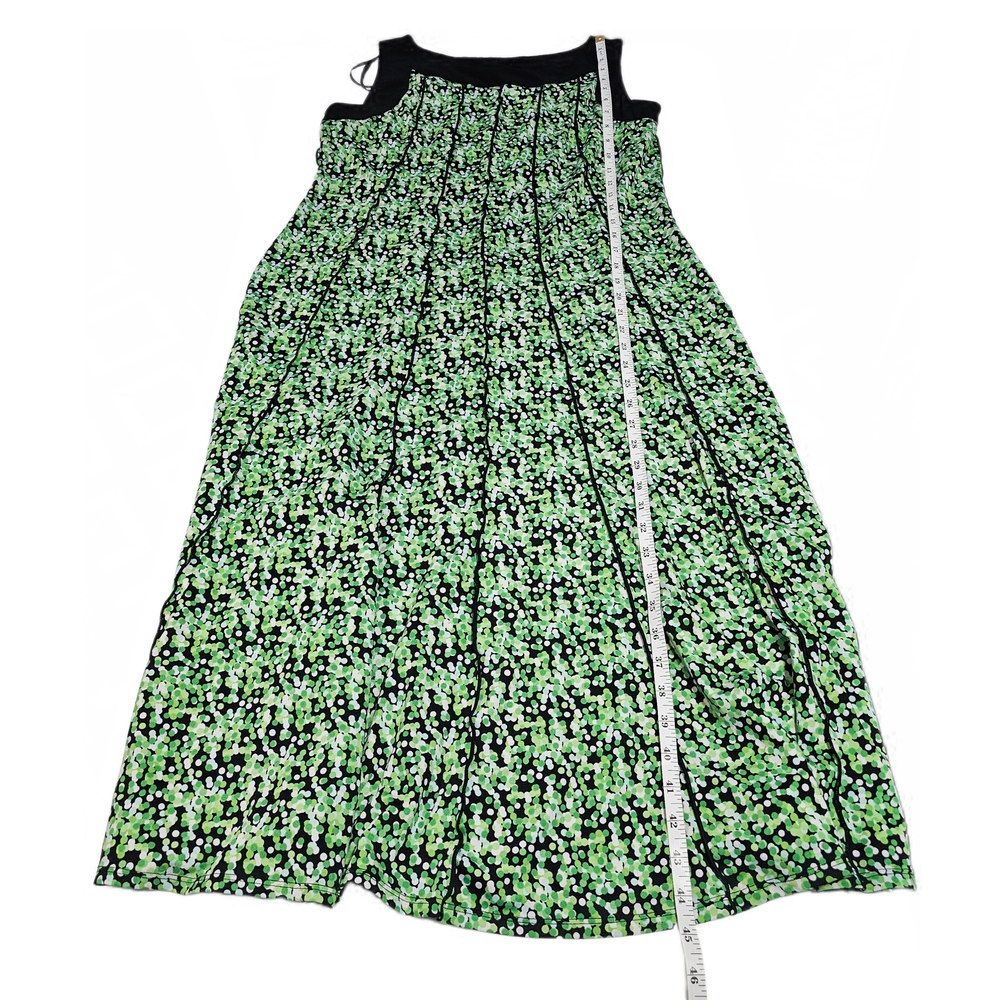 Perceptions Black and Lime Printed Patterned Maxi… - image 7